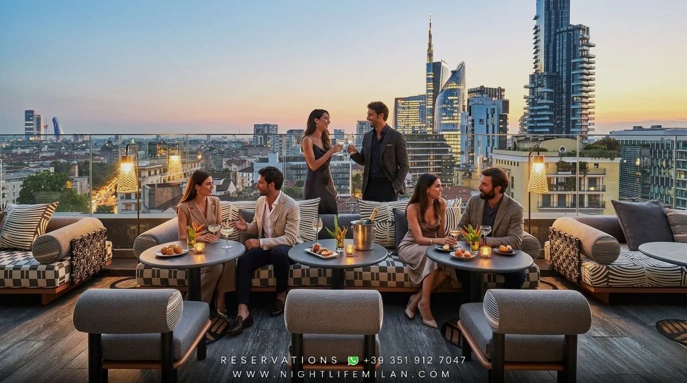 Nytårsaften 2027 Radio Rooftop Milan (ME Milan Il Duca 5★) (Milano): Gala, Club & VIP — Radio Rooftop Milan (ME Milan Il Duca 5★) (Glamour Elegant)