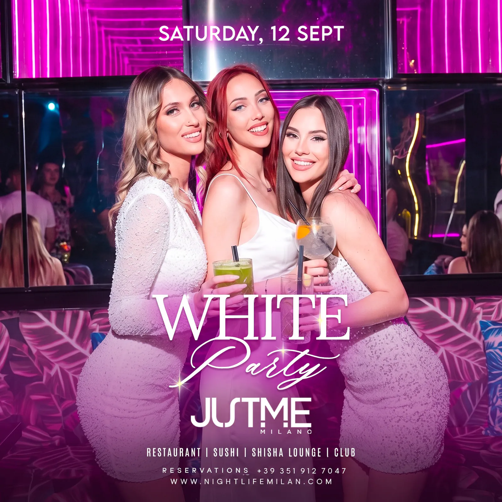 White Party v JustMe Milano — 12. září 2026