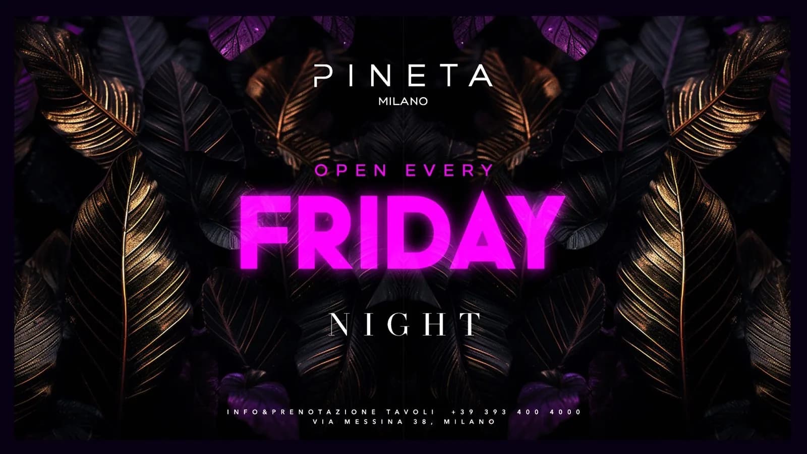 Friday Night · Pineta Milano · 13. nóv. 2026