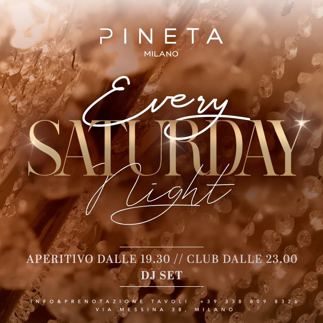 Saturday Night · Pineta Milano · 28. nóv. 2026