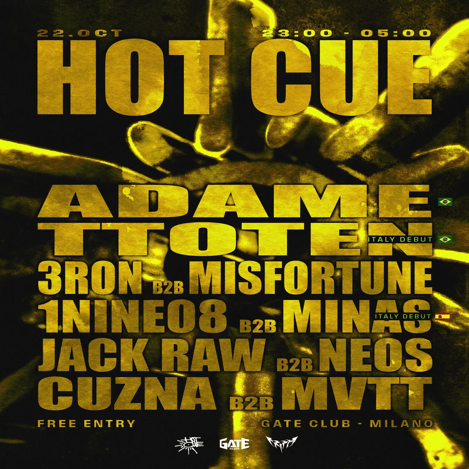 Veggspjald viðburðar: HOT CUE · Gate Milano