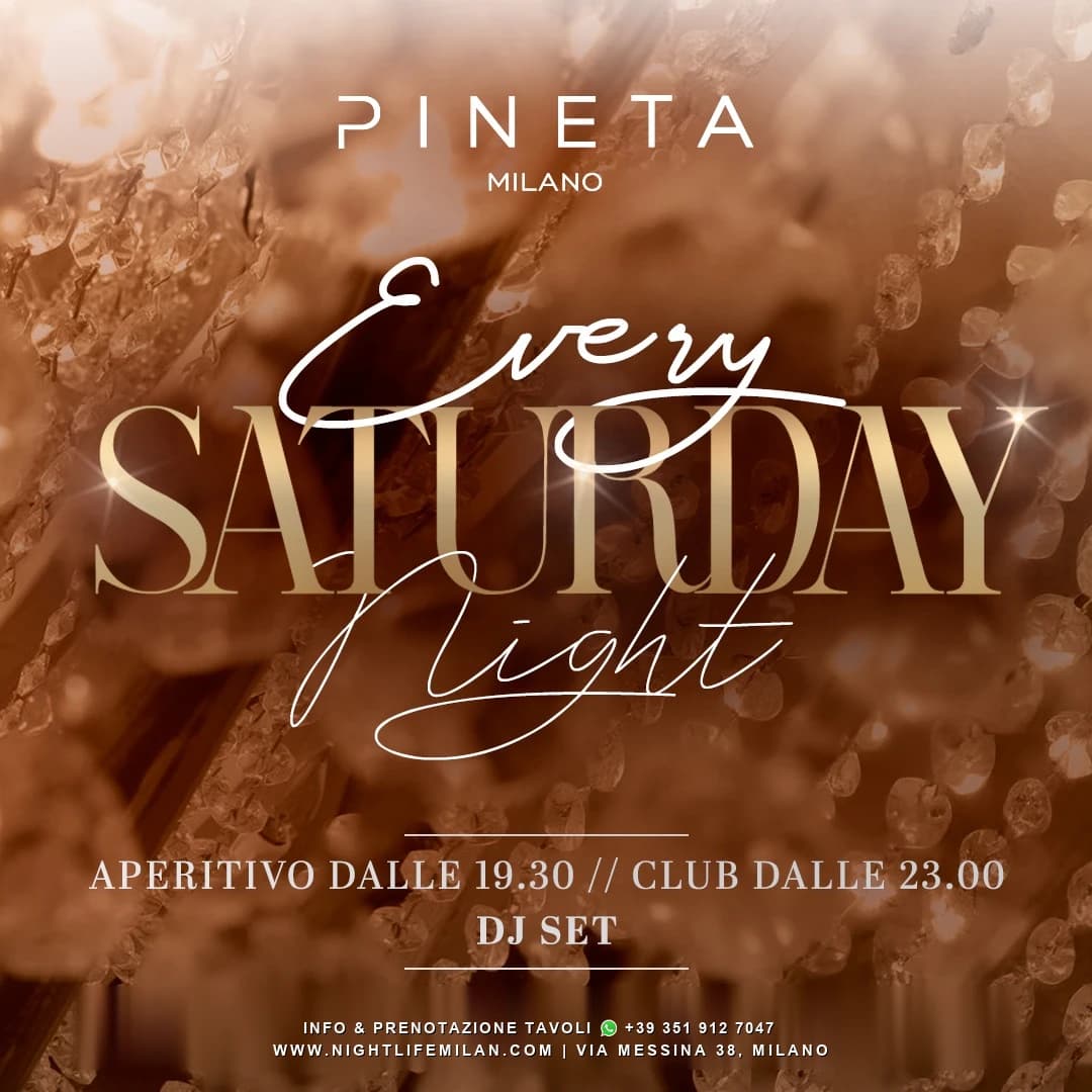 Saturday Night · Pineta Milano · Dec 12, 2026