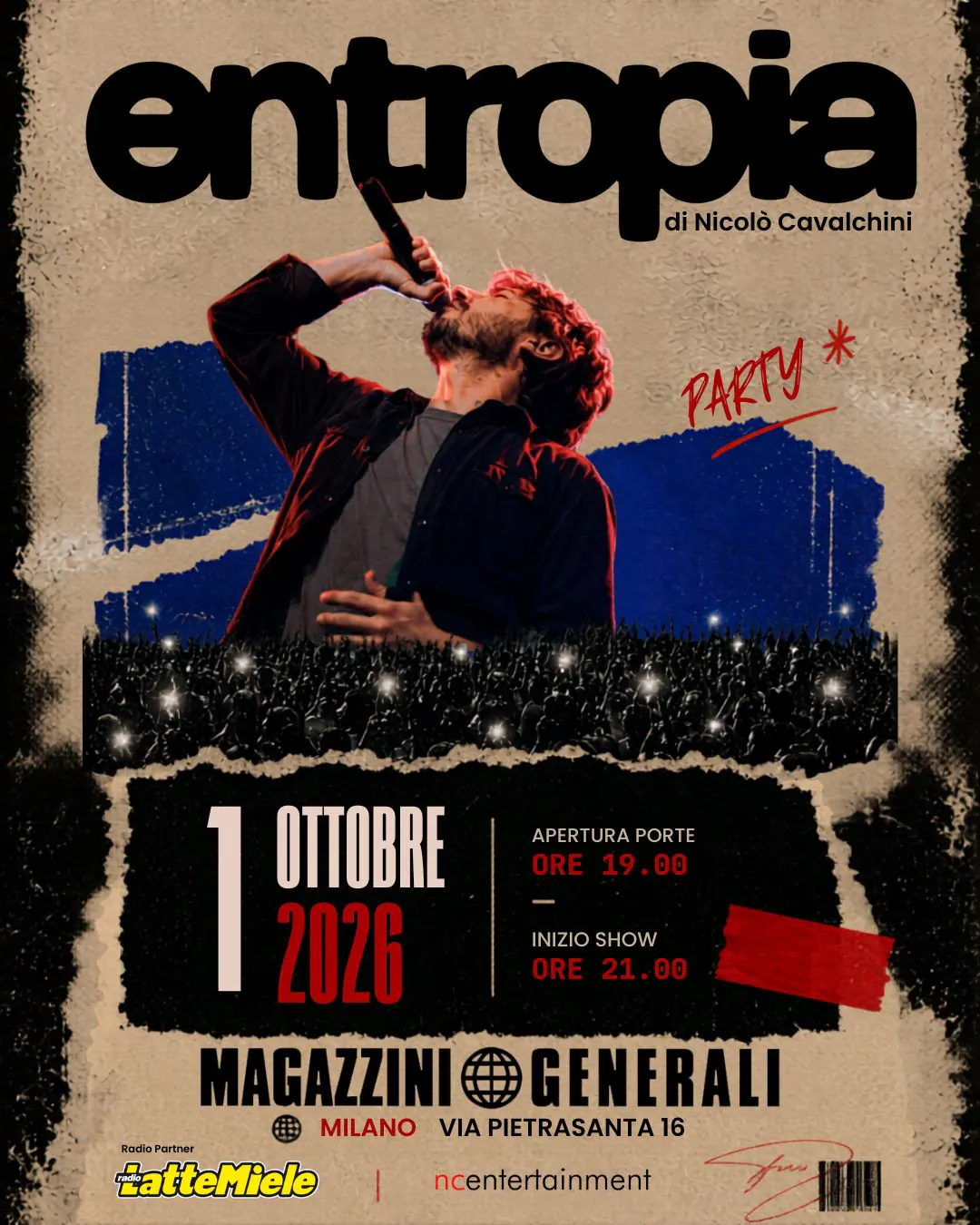 Event artwork: ENTROPIA · Magazzini Generali