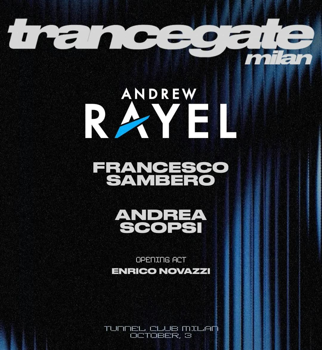 Event artwork: Trance Gate Opening Party — Andrew Rayel · Tunnel Club