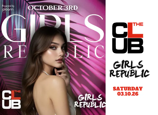 Event artwork: GIRLS REPUBLIC · The Club Milano