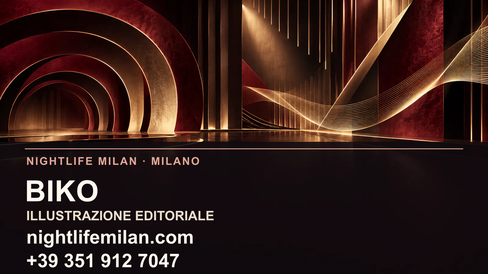 رسم تحريري من Nightlife Milan. BIKO