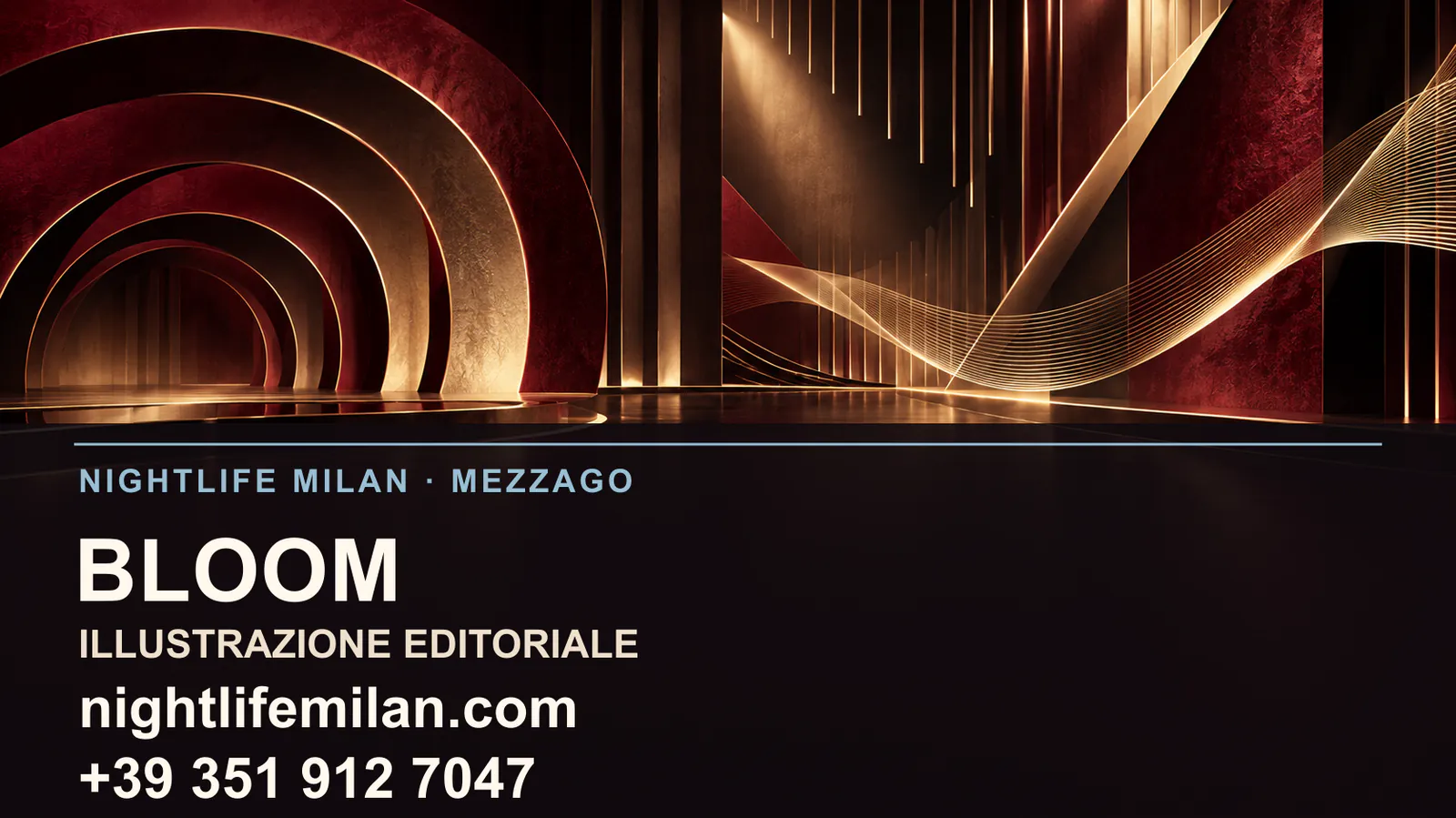 رسم تحريري من Nightlife Milan. Bloom