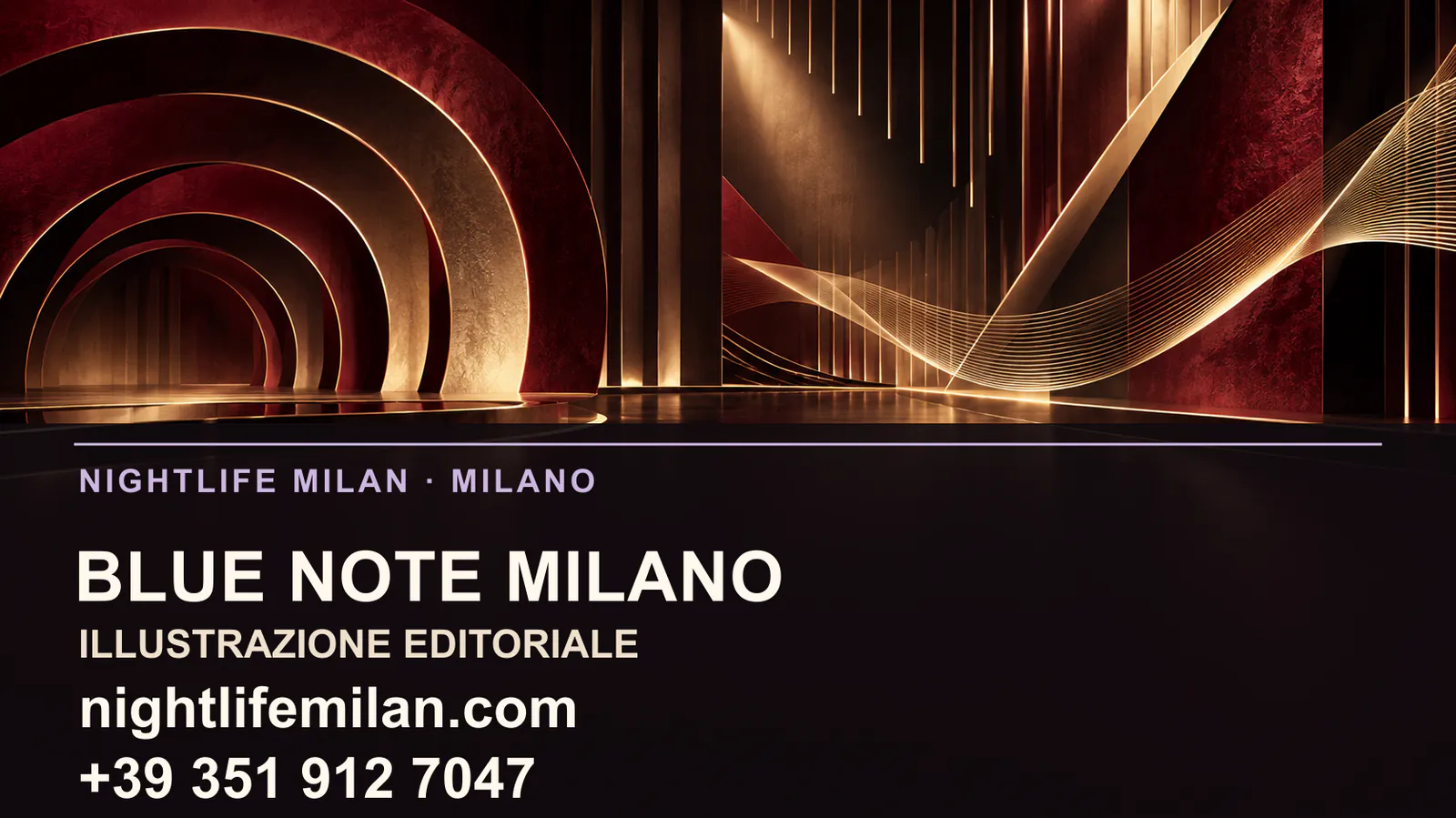 Nightlife Milan editorial illustration. Blue Note Milano