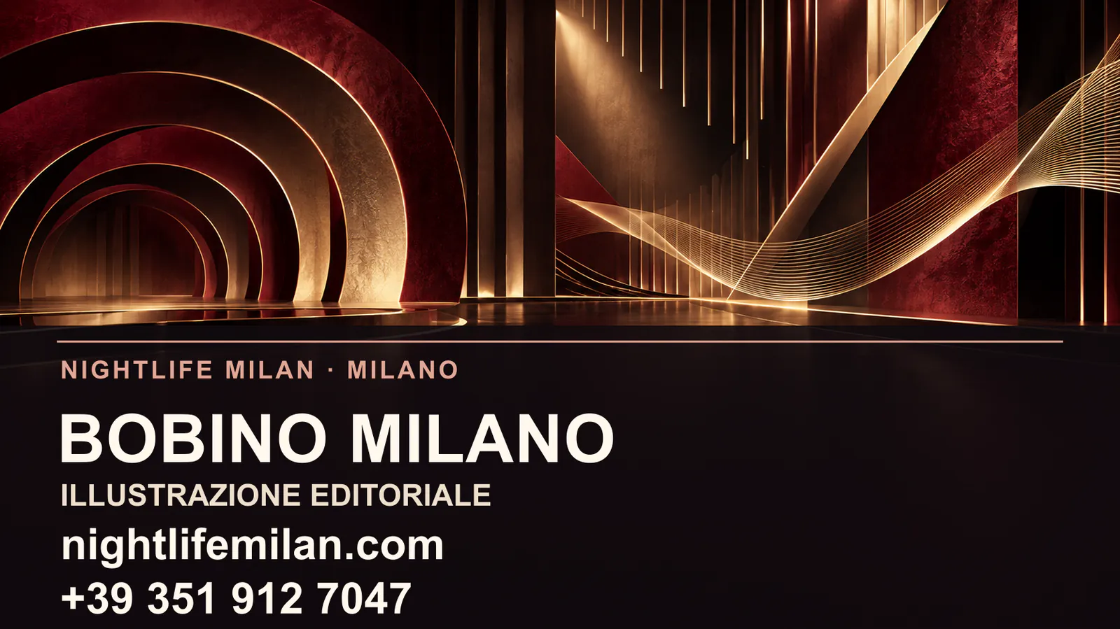 Nightlife Milani toimetuslik illustratsioon. Bobino Milano
