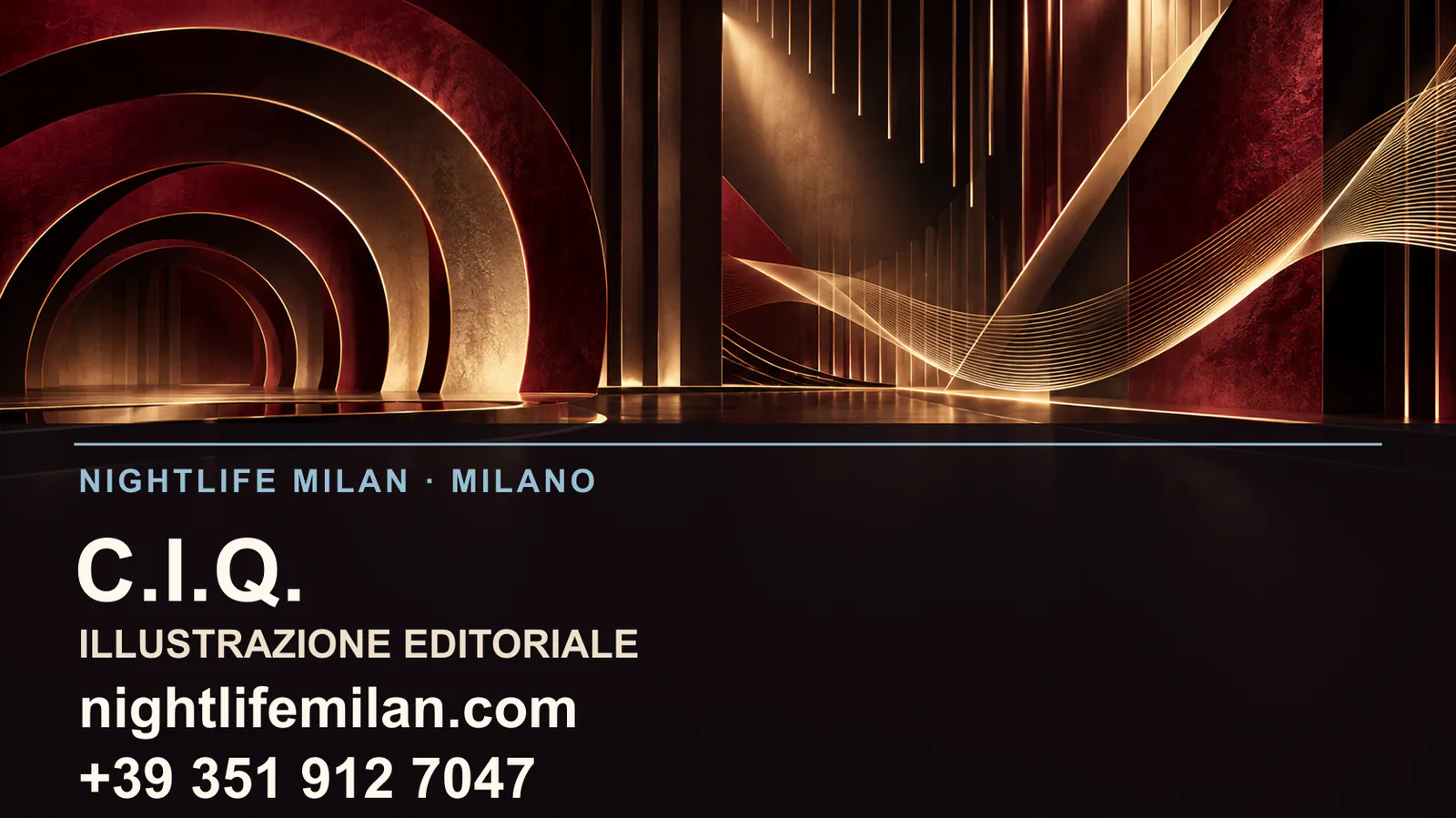Nightlife Milan editorial illustration. C.I.Q.