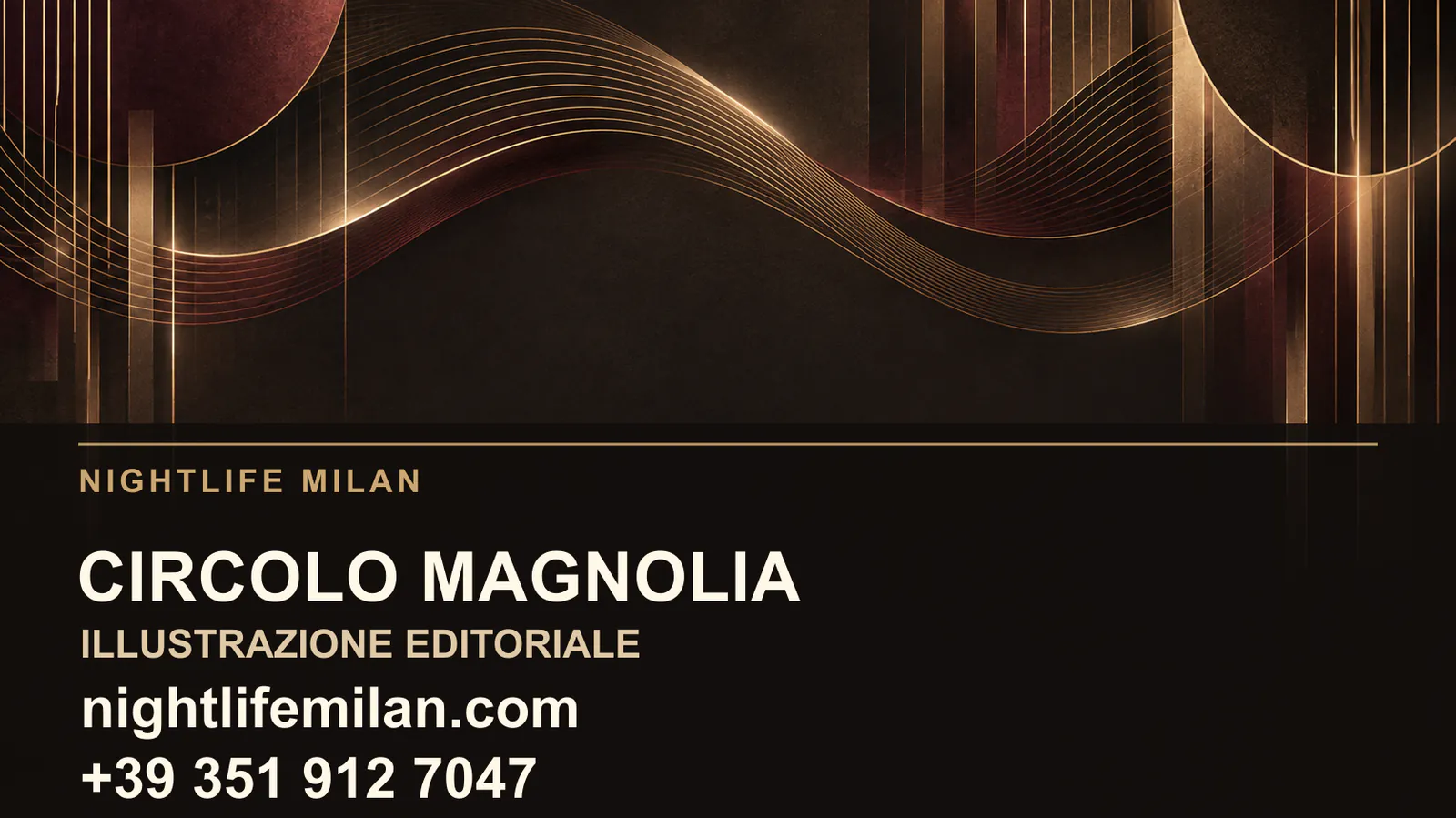 Illustrazione editoriale Nightlife Milan. Circolo Magnolia