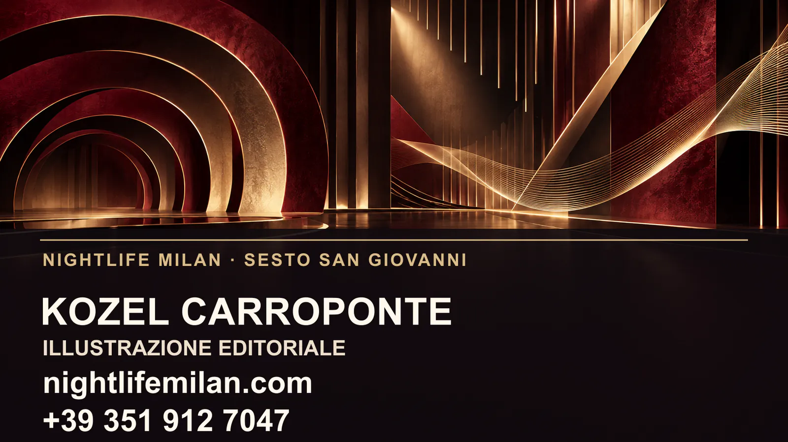 Nightlife Milan editorial illustration. Kozel Carroponte