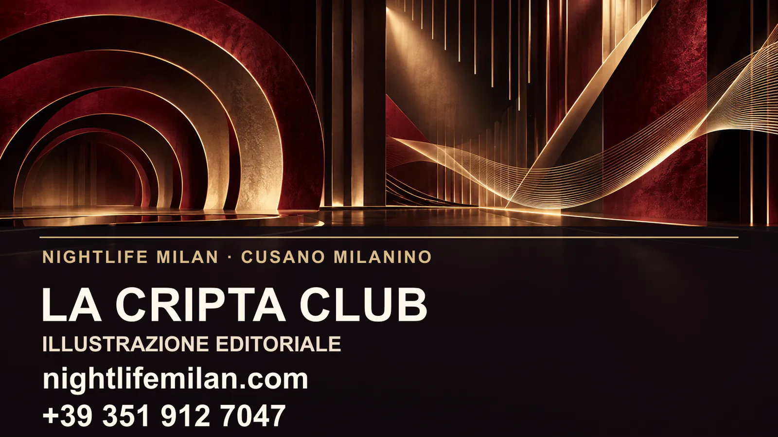 رسم تحريري من Nightlife Milan. La Cripta Club