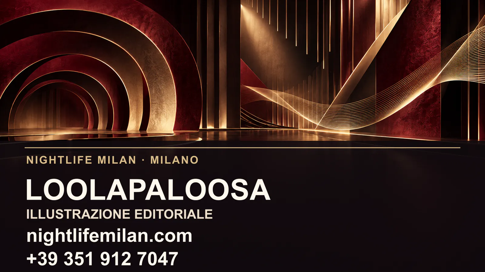 Redaktionel illustration fra Nightlife Milan. LoolaPaloosa