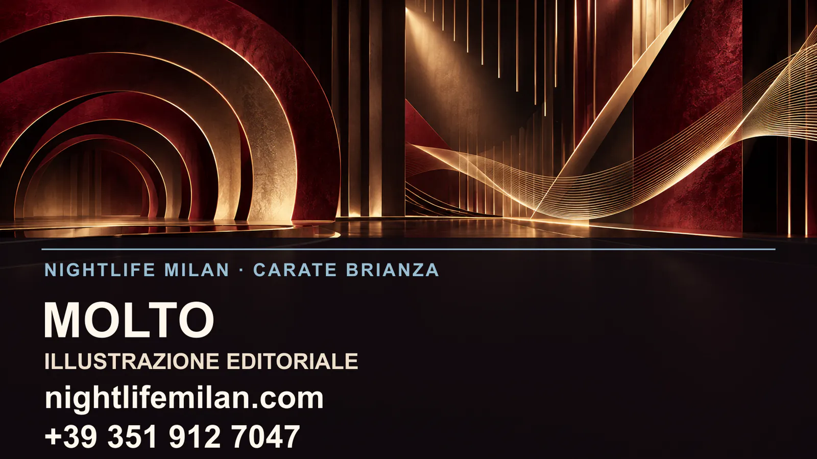 Ilustracja redakcyjna Nightlife Milan. MOLTO