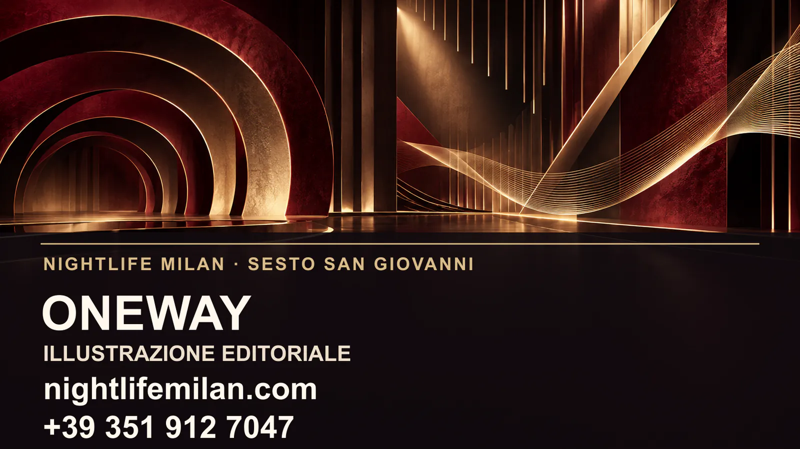 Nightlife Milan editorial illustration. ONEWAY
