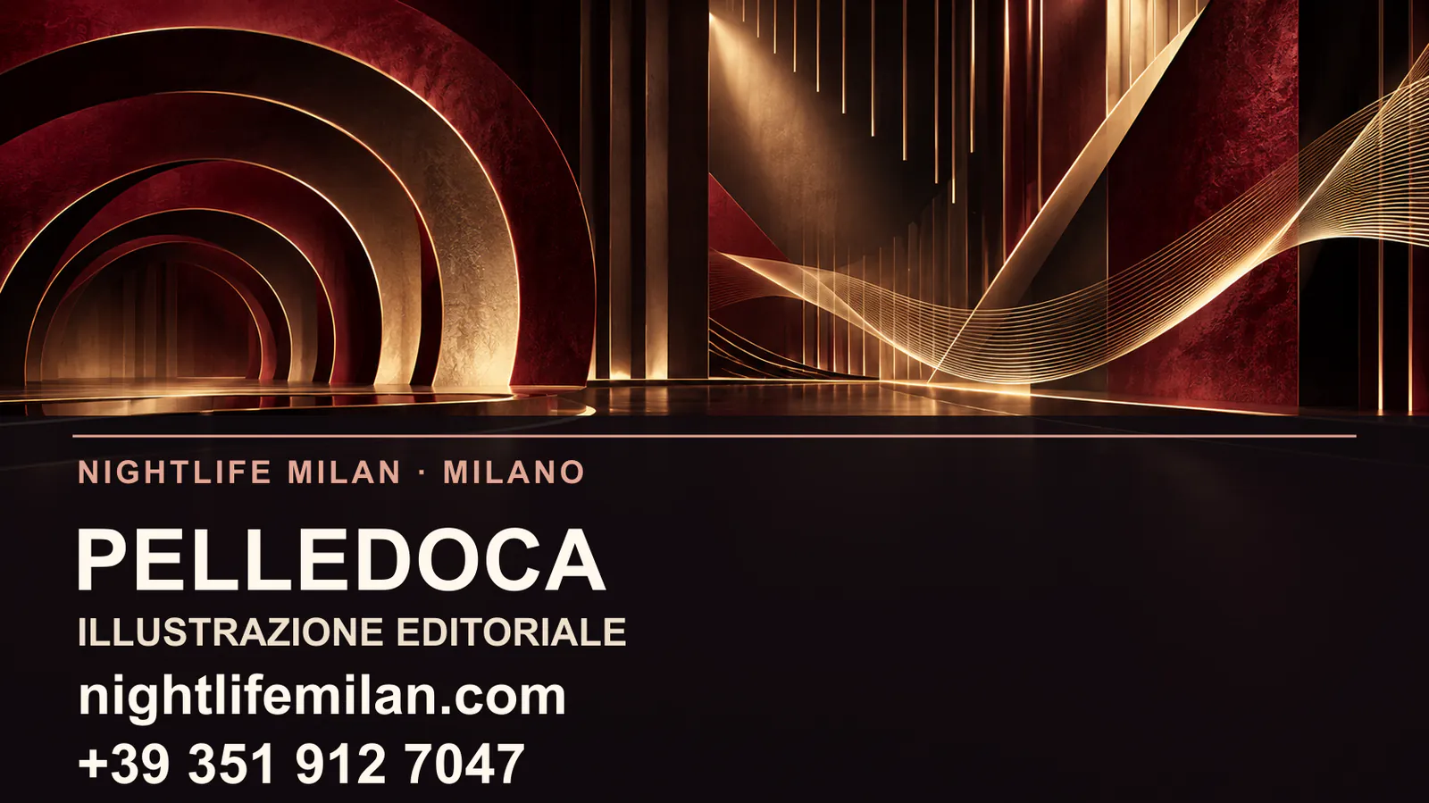 Nightlife Milan editorial illustration. Pelledoca