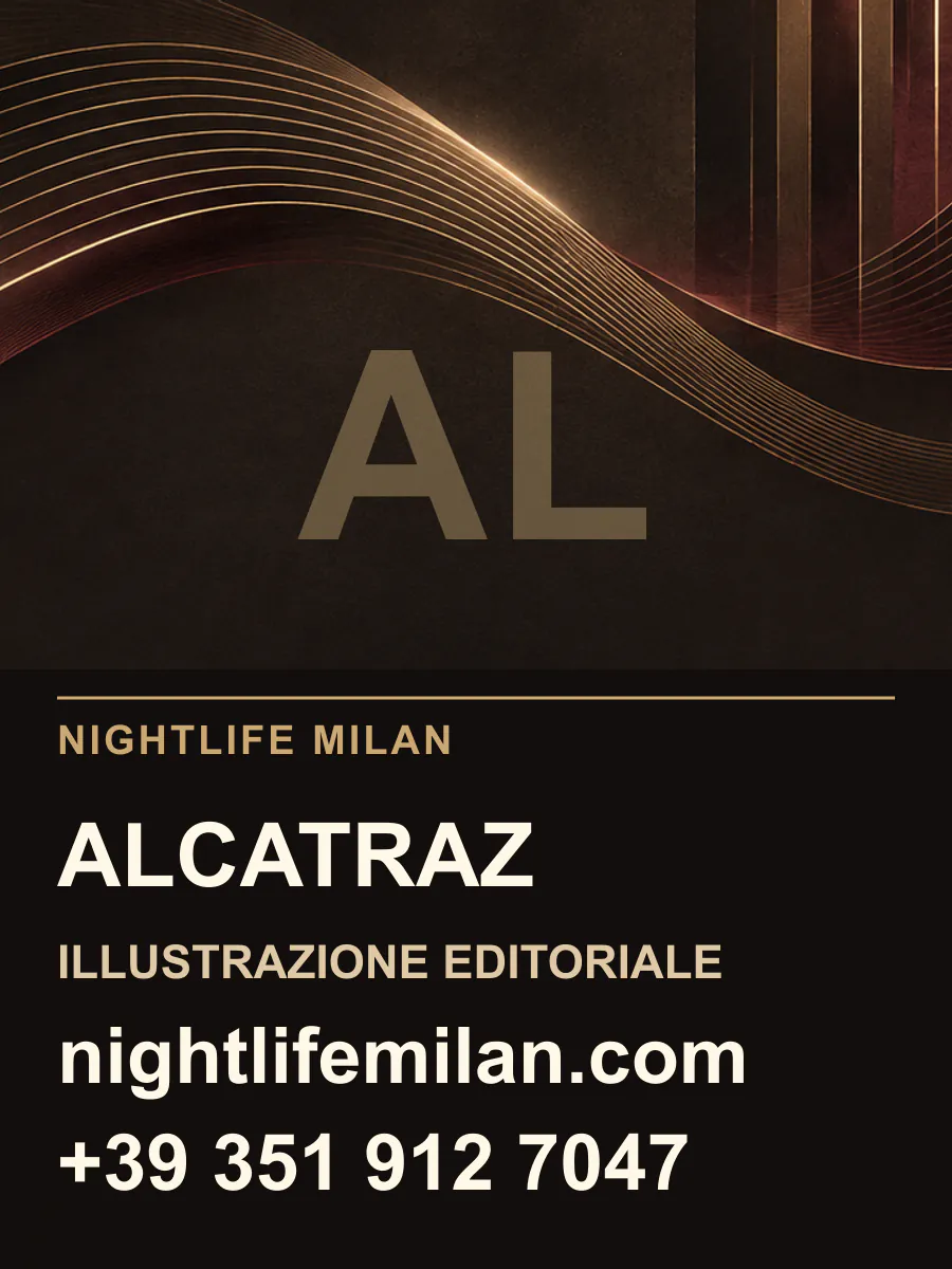 Nightlife Milan editorial illustration. Alcatraz