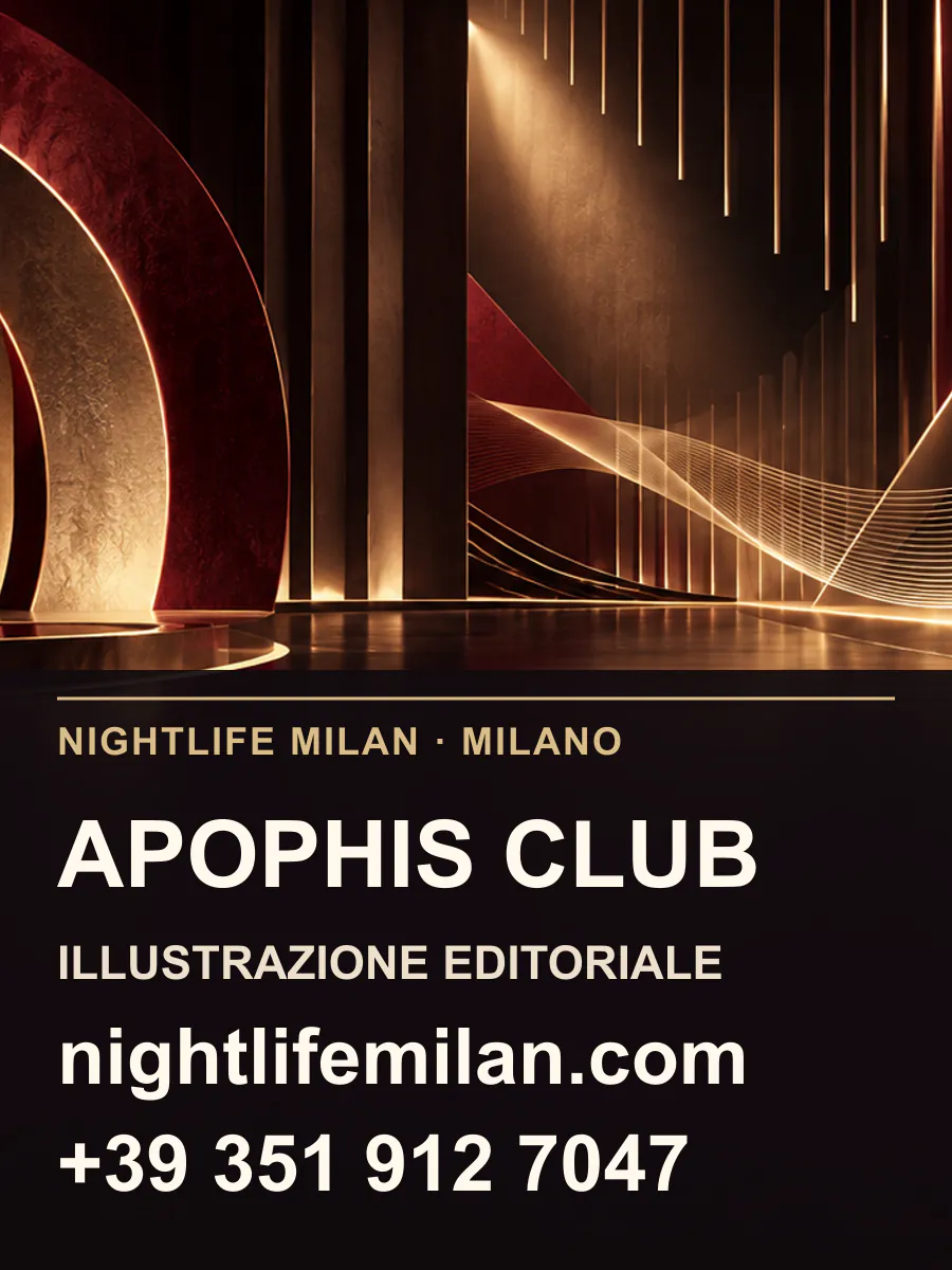 Nightlife Milan editorial illustration. Apophis Club