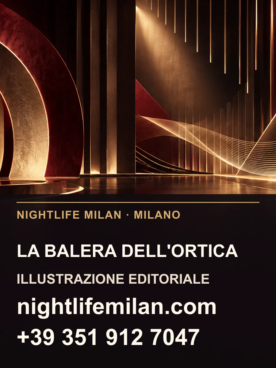 Nightlife Milan editorial illustration. La Balera dell'Ortica