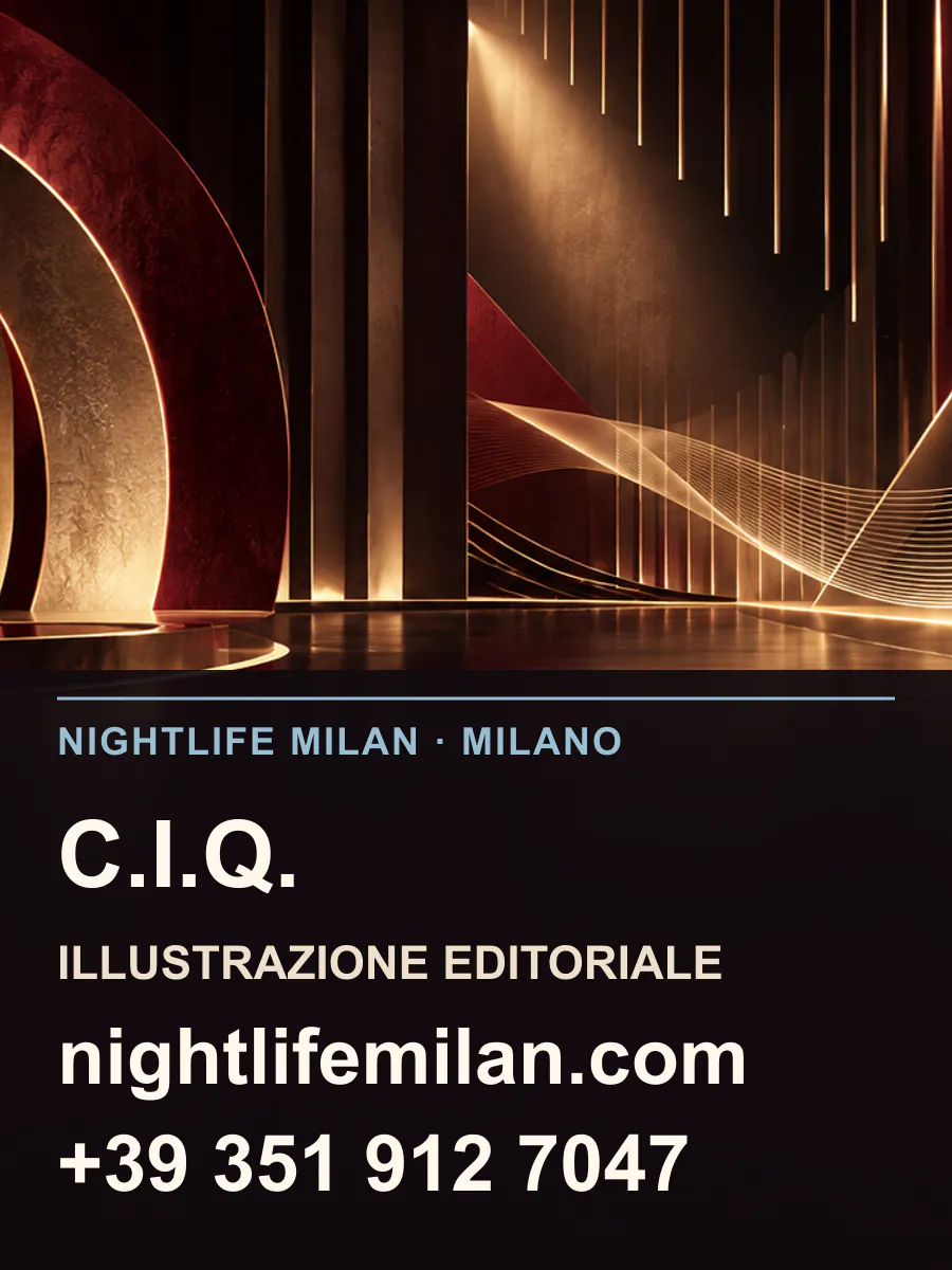 Nightlife Milan editorial illustration. C.I.Q.