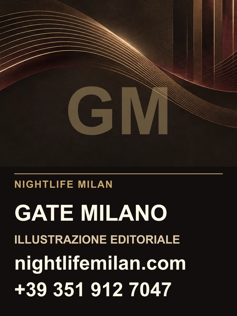 Nightlife Milan editorial illustration. Gate Milano