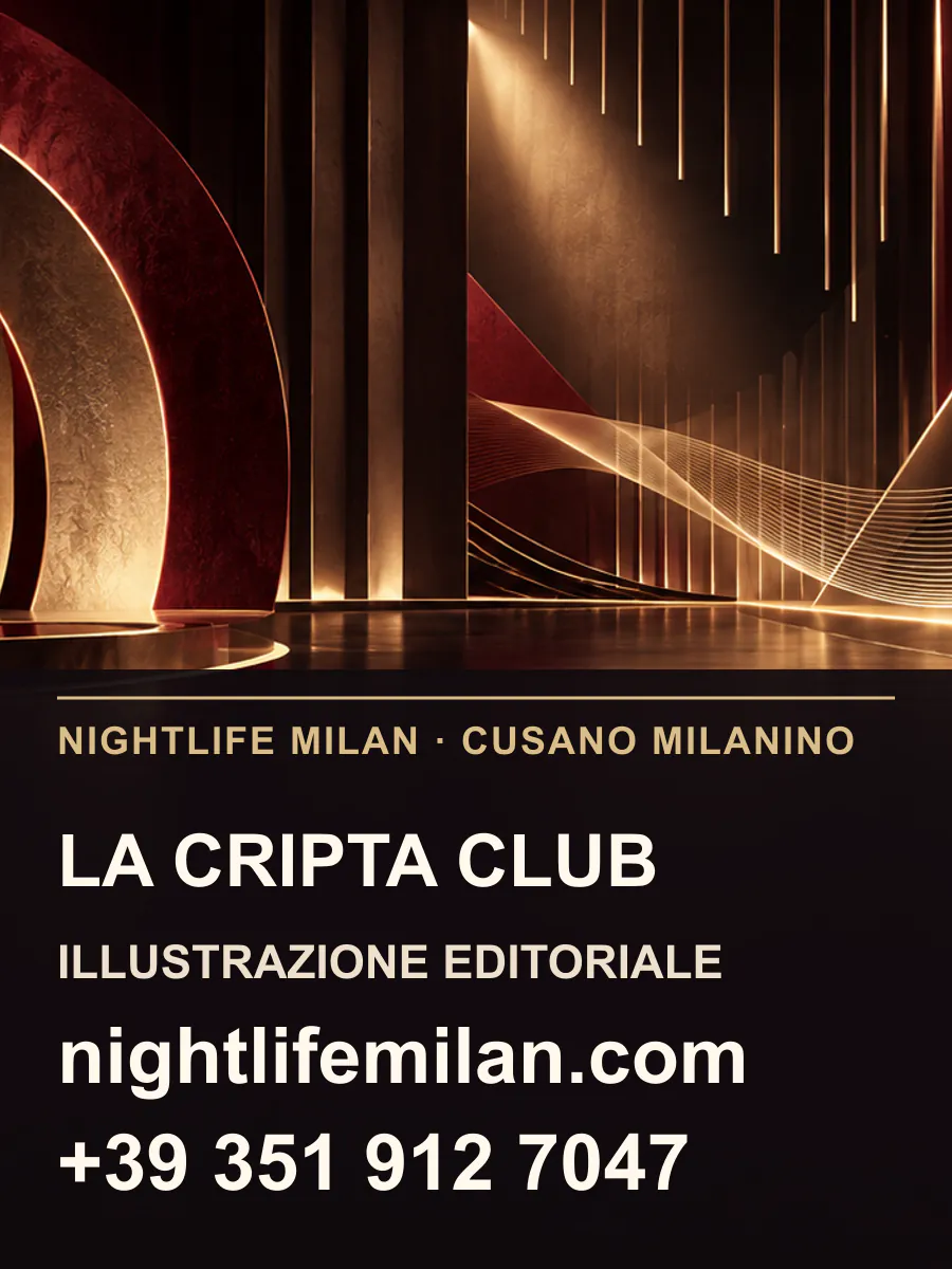 Nightlife Milan editorial illustration. La Cripta Club