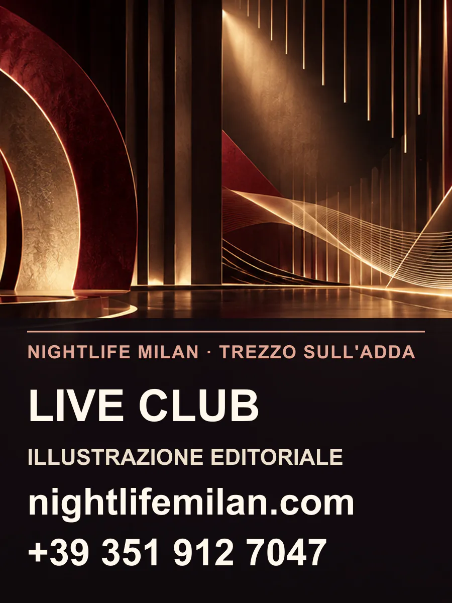 Nightlife Milan editorial illustration. Live Club