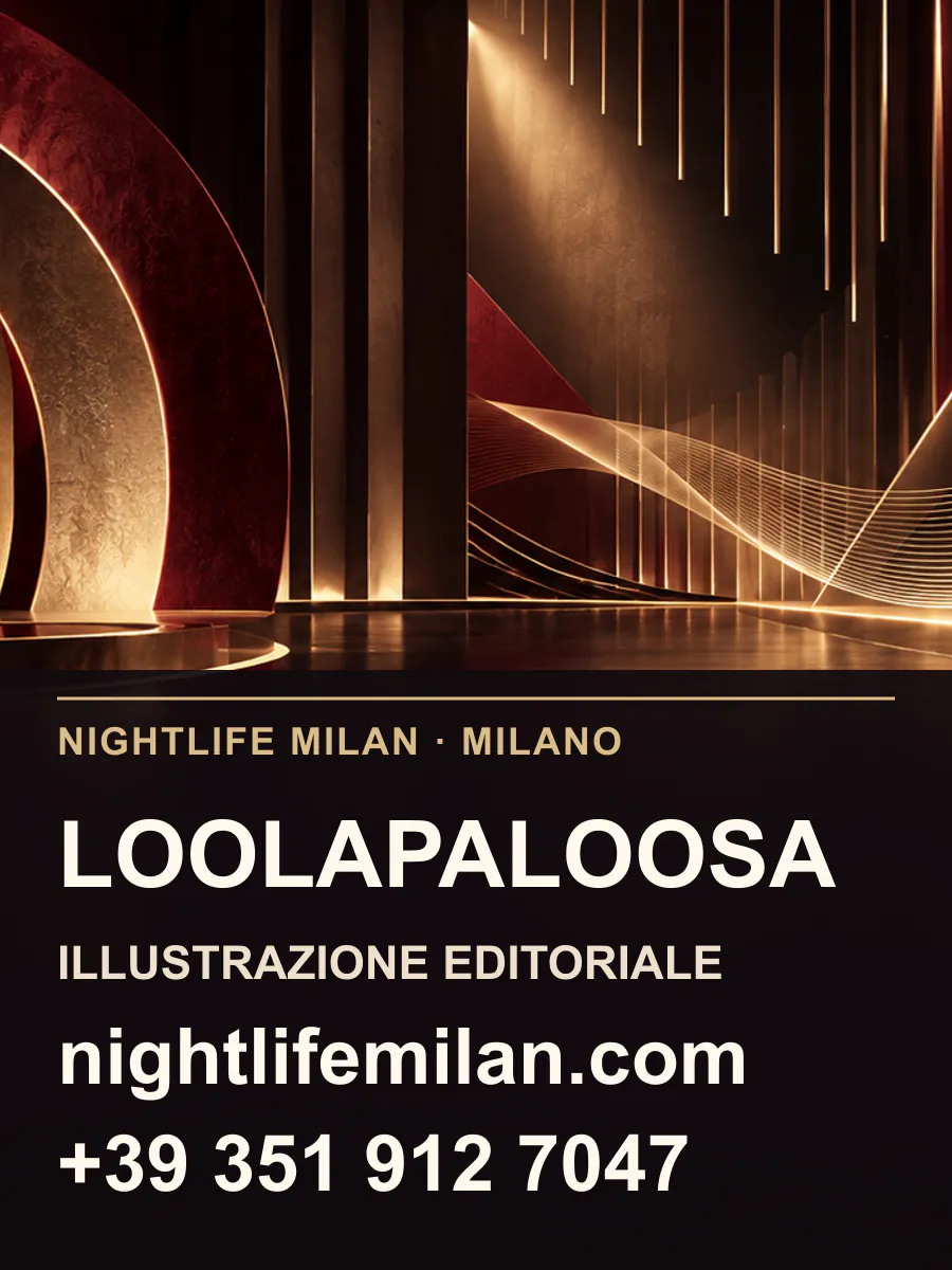 Nightlife Milan editorial illustration. LoolaPaloosa
