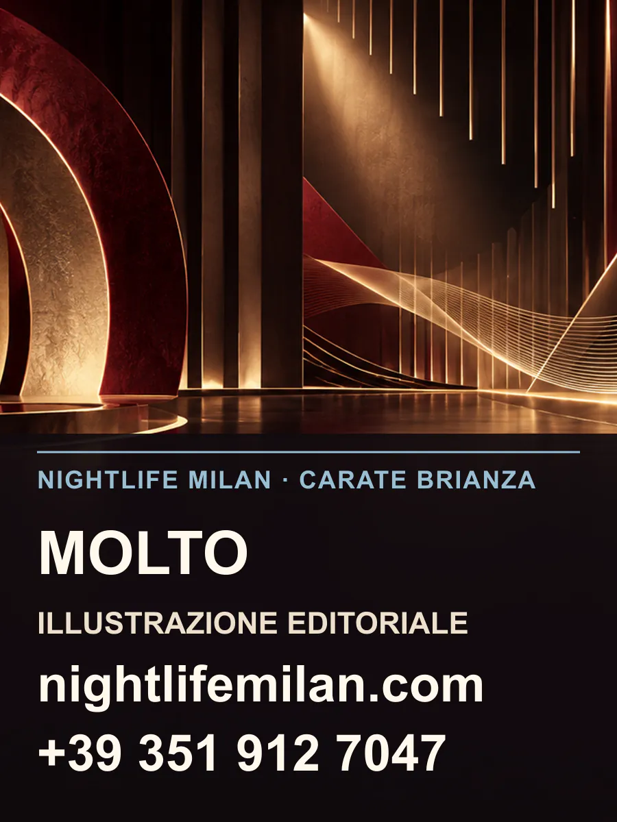 Nightlife Milan editorial illustration. MOLTO