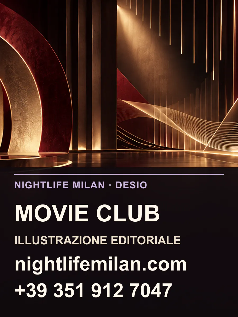 Nightlife Milan editorial illustration. MOVIE Club