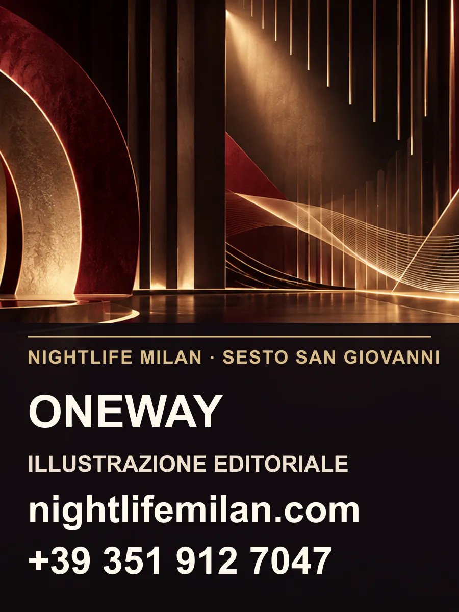 Nightlife Milan editorial illustration. ONEWAY