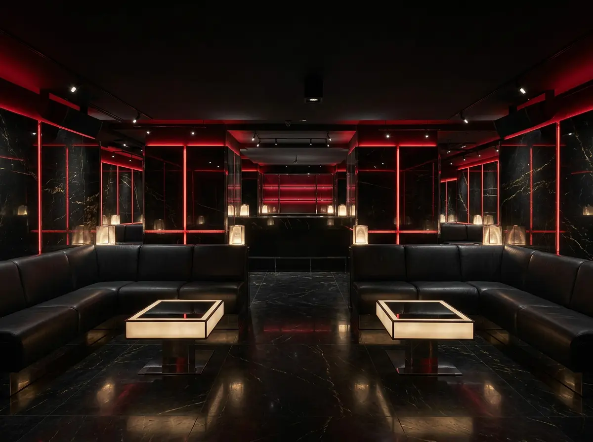 Armani Privé Milan — private booth seating during Armani Privé — Soirée du Vendredi