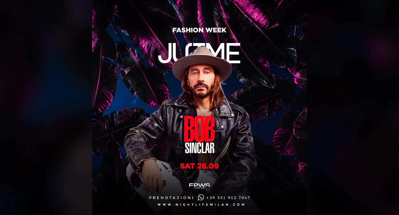 MFW Bob Sinclar på JustMe Milano — 26. september 2026