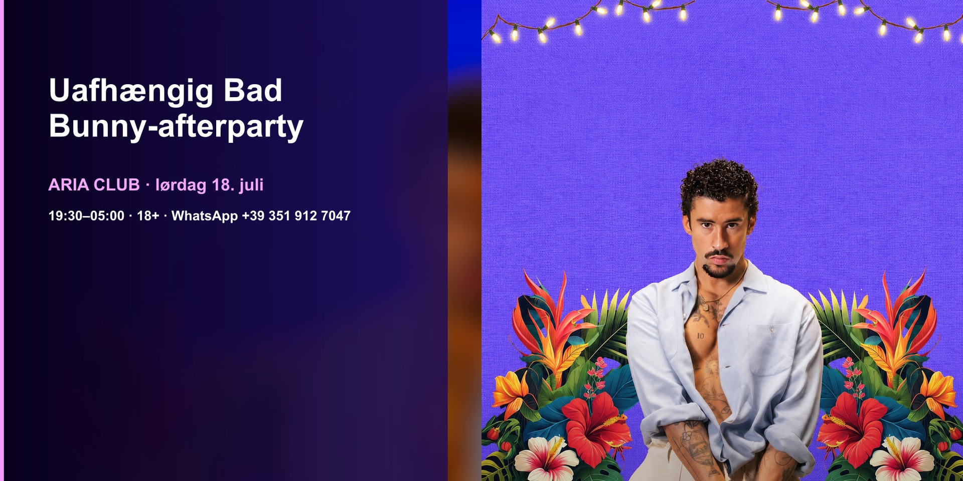 Uafhængig Bad Bunny-afterparty · Aria Club Milano · 18.07.2026