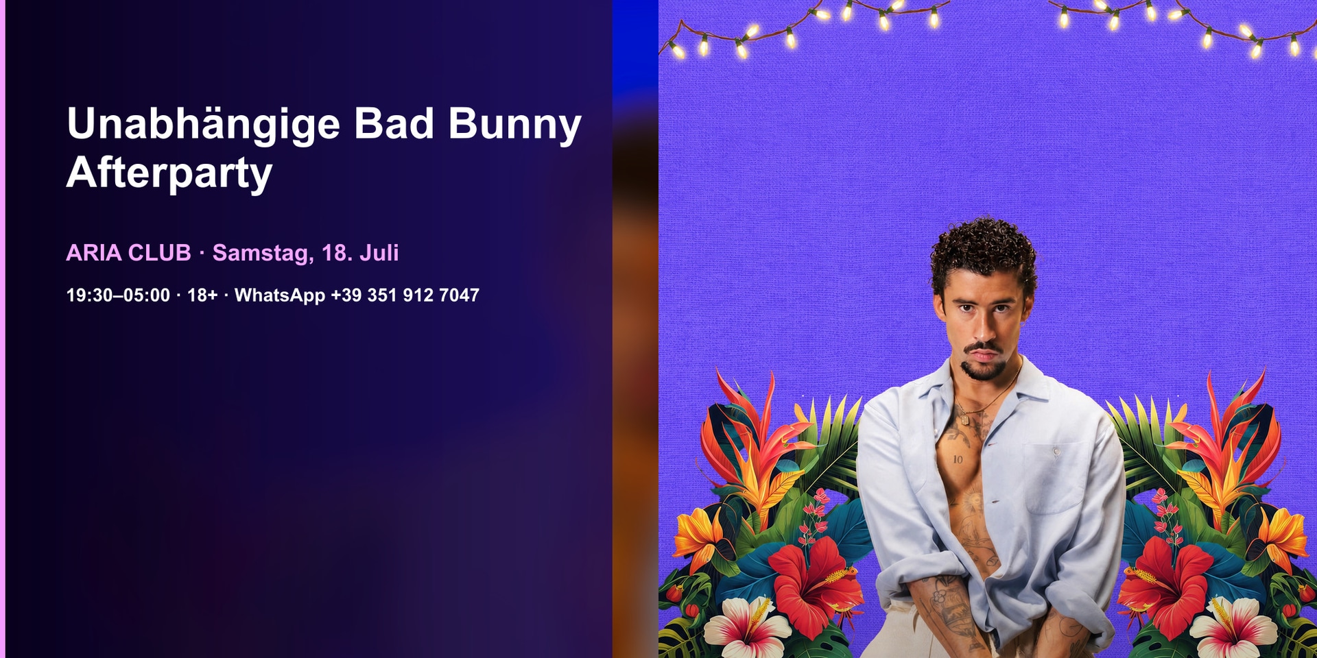 Unabhängige Bad Bunny Afterparty · Aria Club Milano · 18.07.2026
