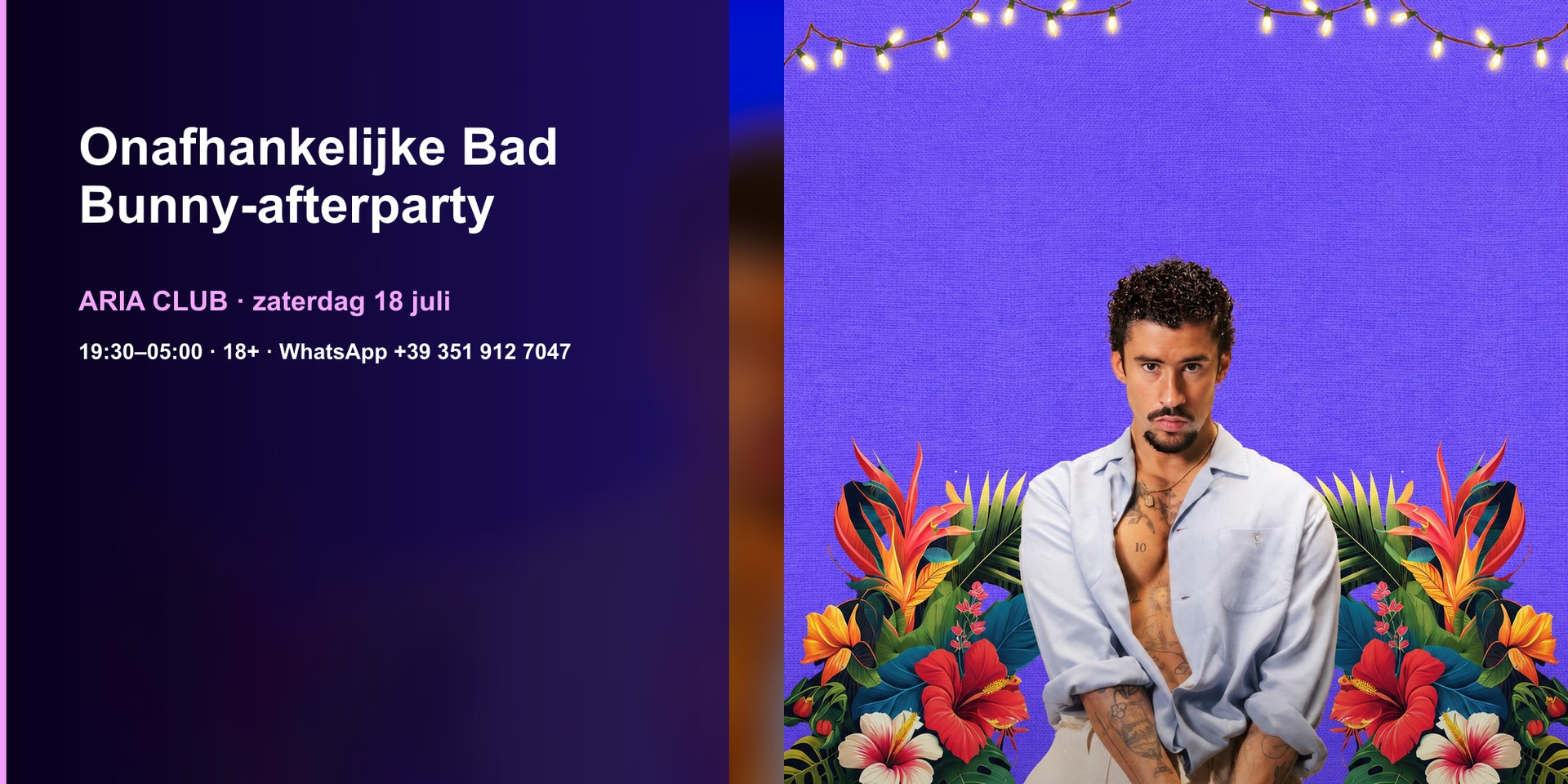 Onafhankelijke Bad Bunny-afterparty · Aria Club Milano · 18.07.2026