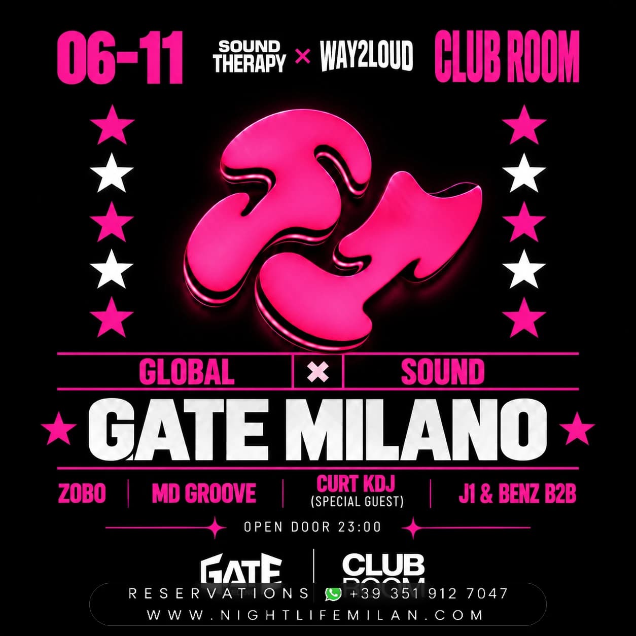 Event artwork: SOUND THERAPY × WAY2LOUD · Gate Milano Event artwork: SOUND THERAPY × WAY2LOUD · Gate Milano
