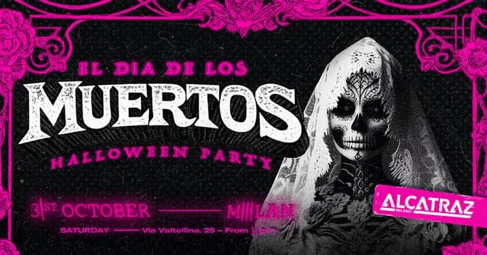 Affiche de Día de los Muertos à l’Alcatraz Milano Affiche de Día de los Muertos à l’Alcatraz Milano
