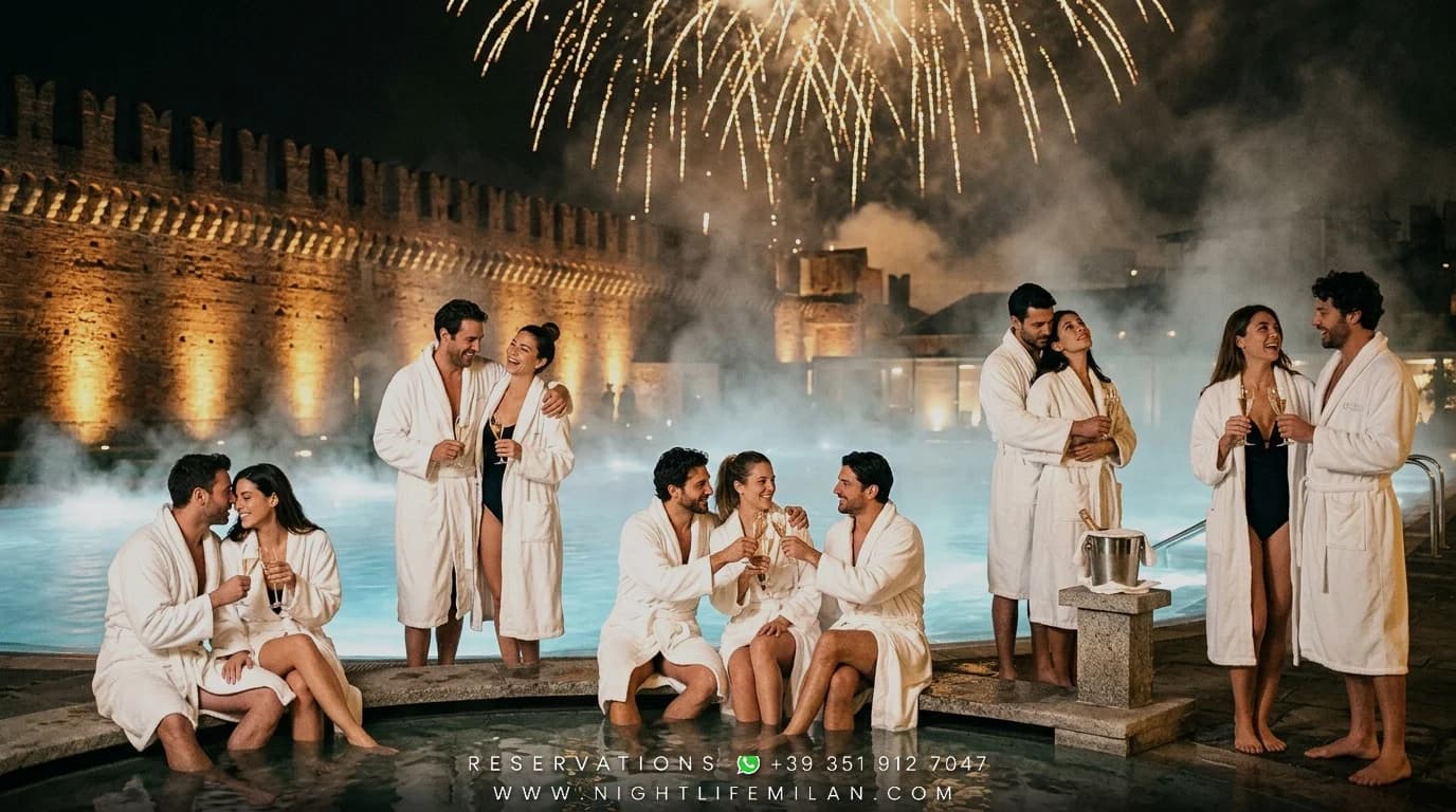 跨年 2027 Terme di Sirmione – Aquaria Thermal Spa (Sirmione (BS)): Gala, Club & VIP · 跨年 2027 Terme di Sirmione – Aquaria Thermal Spa (Sirmione (BS)): Gala, Club & VIP — 浪漫情侣与 VIP 贵宾(25–45岁) | 奢华温泉白色浴袍与优雅泳装 跨年 2027 Terme di Sirmione – Aquaria Thermal Spa (Sirmione (BS)): Gala, Club & VIP (跨年 2027 Terme di Sirmione – Aquaria Thermal Spa (Sirmione (BS)): Gala, Club & VIP) — Terme di Sirmione – Aquaria Thermal Spa: 浪漫情侣与 VIP 贵宾(25–45岁), 奢华温泉白色浴袍与优雅泳装 (主厅实景与真实建筑氛围)