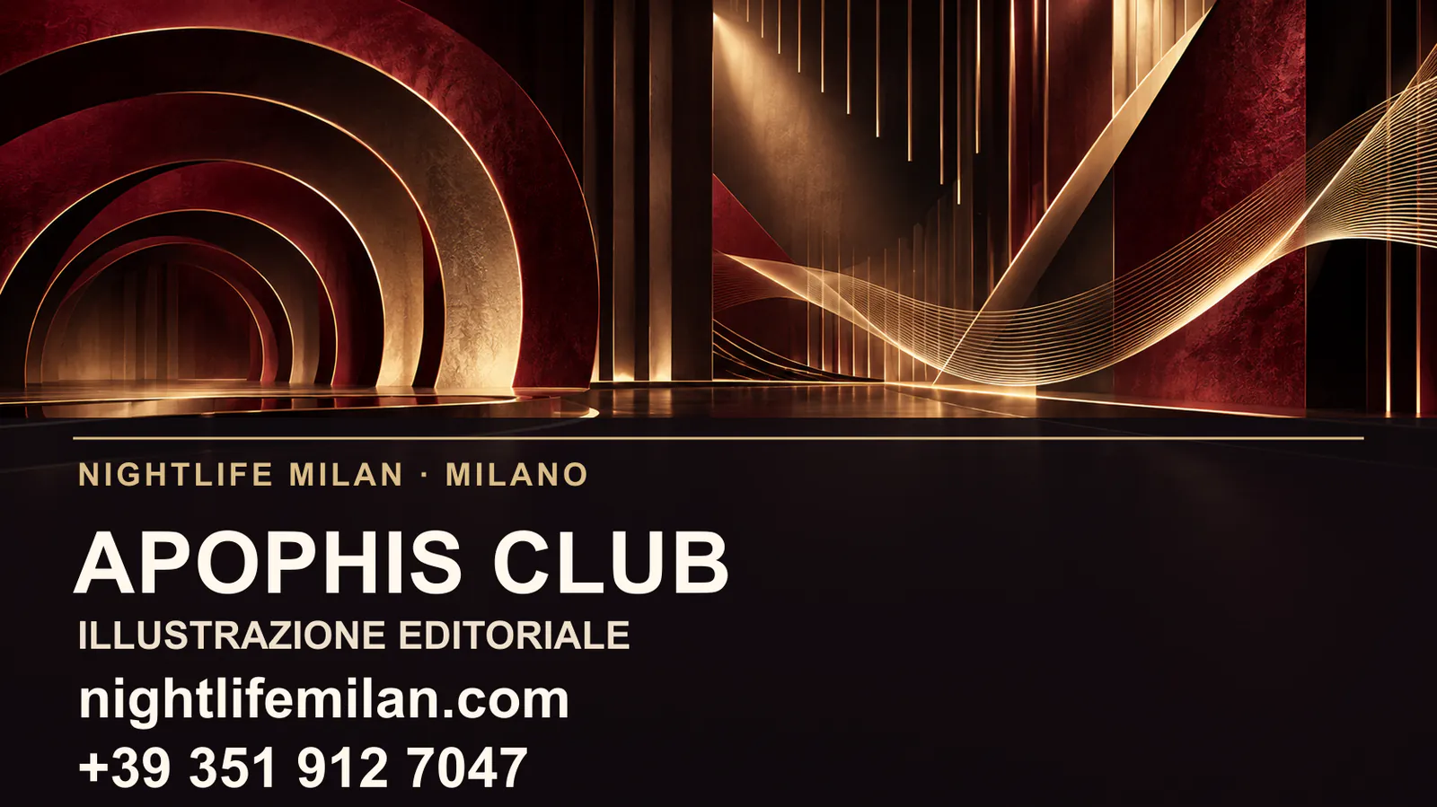 Редакционна илюстрация на Nightlife Milan. Apophis Club