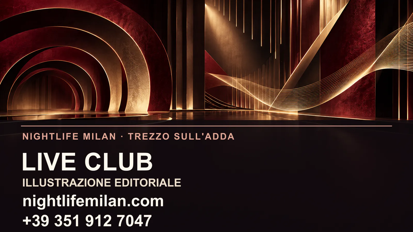 Редакционна илюстрация на Nightlife Milan. Live Club