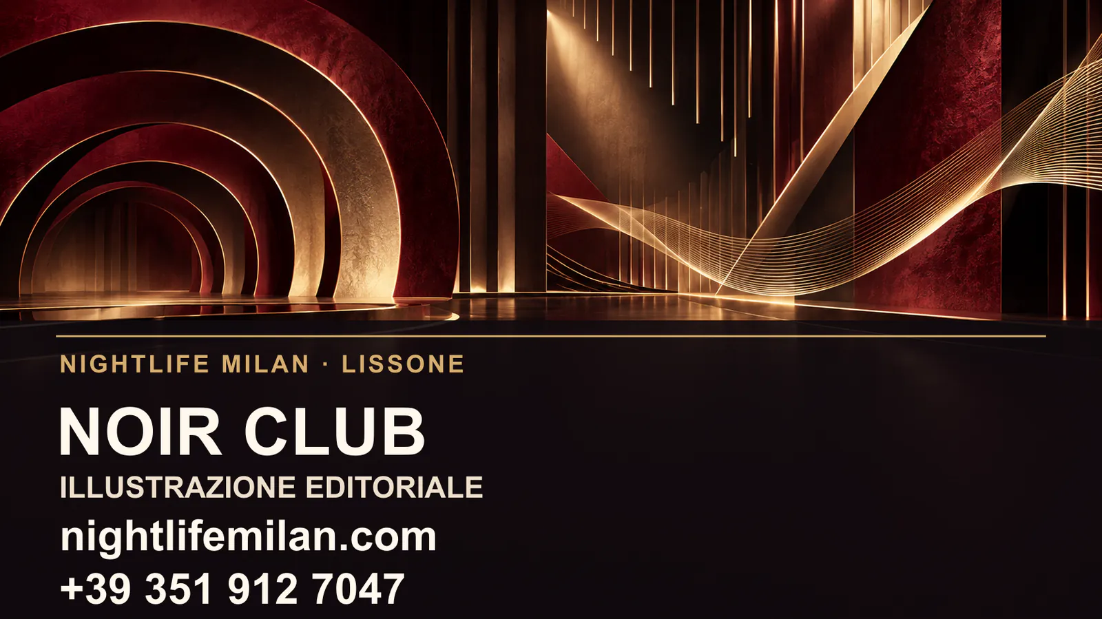 رسم تحريري من Nightlife Milan. Noir Club