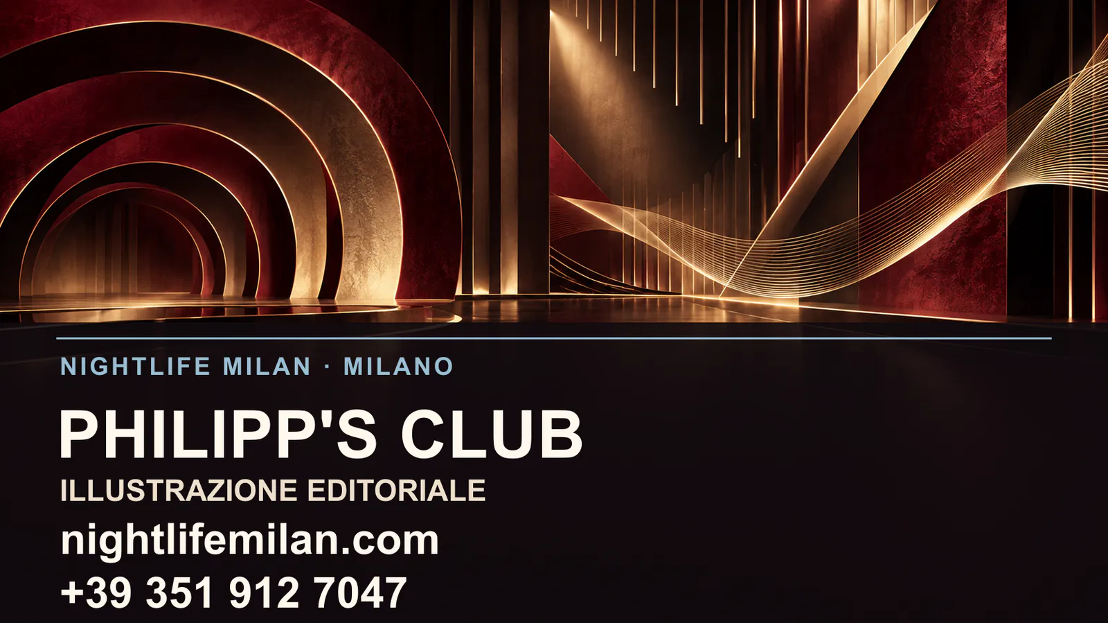 رسم تحريري من Nightlife Milan. Philipp's Club & Restaurant