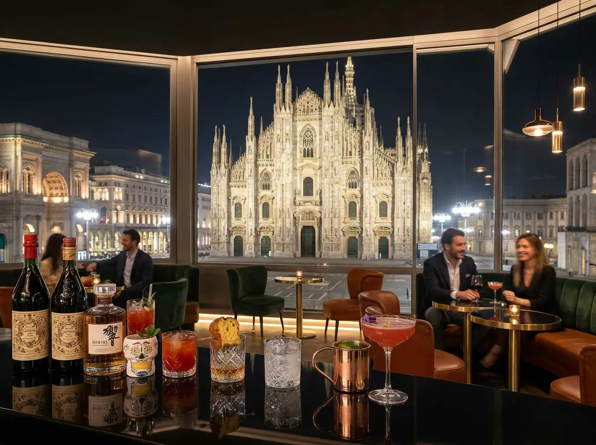 Terrazza 21 Milan — private booth seating during Apéritif Estival à Terrazza Duomo 21 Terrazza 21 Milan — private booth seating during Apéritif Estival à Terrazza Duomo 21