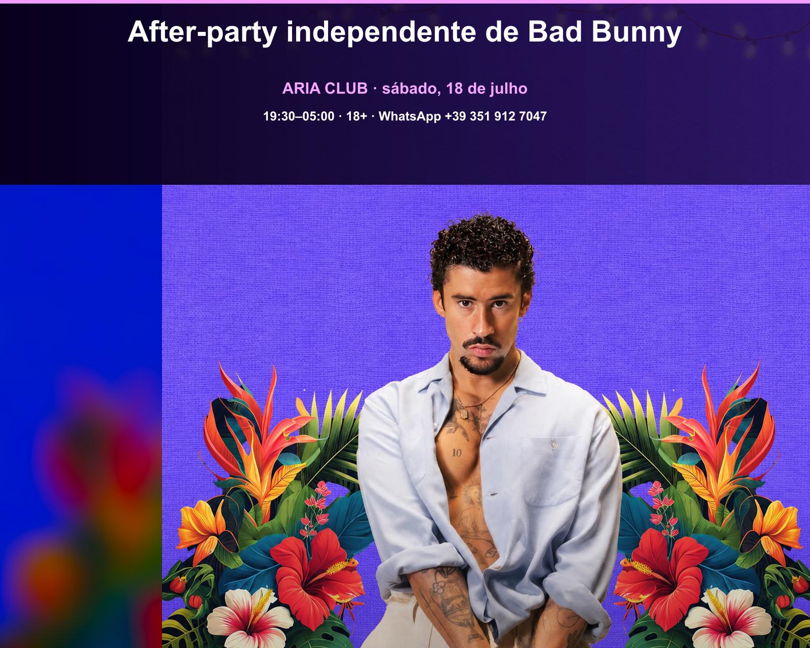 After-party independente de Bad Bunny After-party independente de Bad Bunny · Aria Club Milano · 18.07.2026