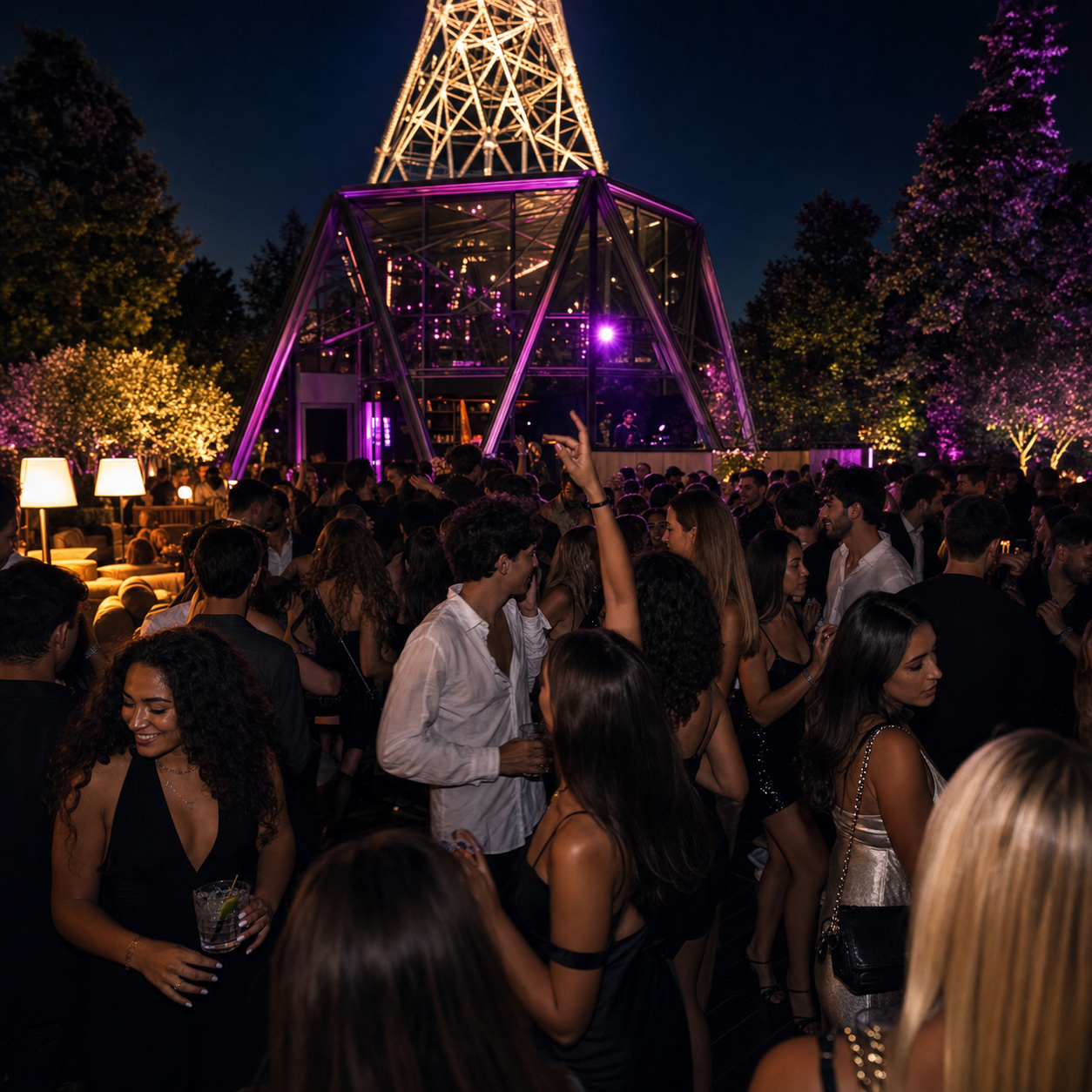 Pista da University Party no Just Me Milano com Erasmus, hip hop, reggaeton e EDM