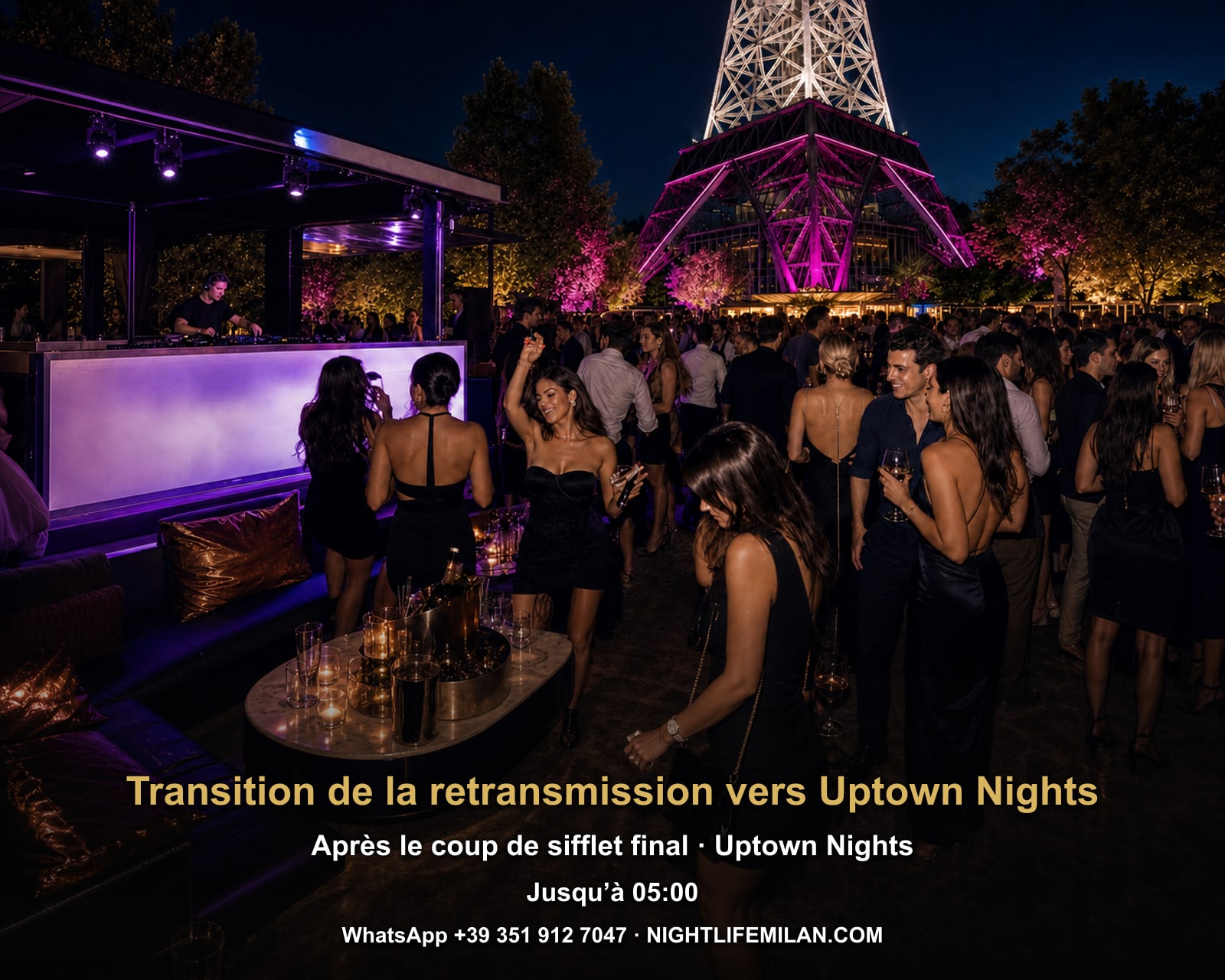 Transition de la retransmission vers Uptown Nights: Transition de la retransmission vers Uptown Nights. DJ set house, hip-hop, hits, EDM et reggaeton.. Just Me Milano.