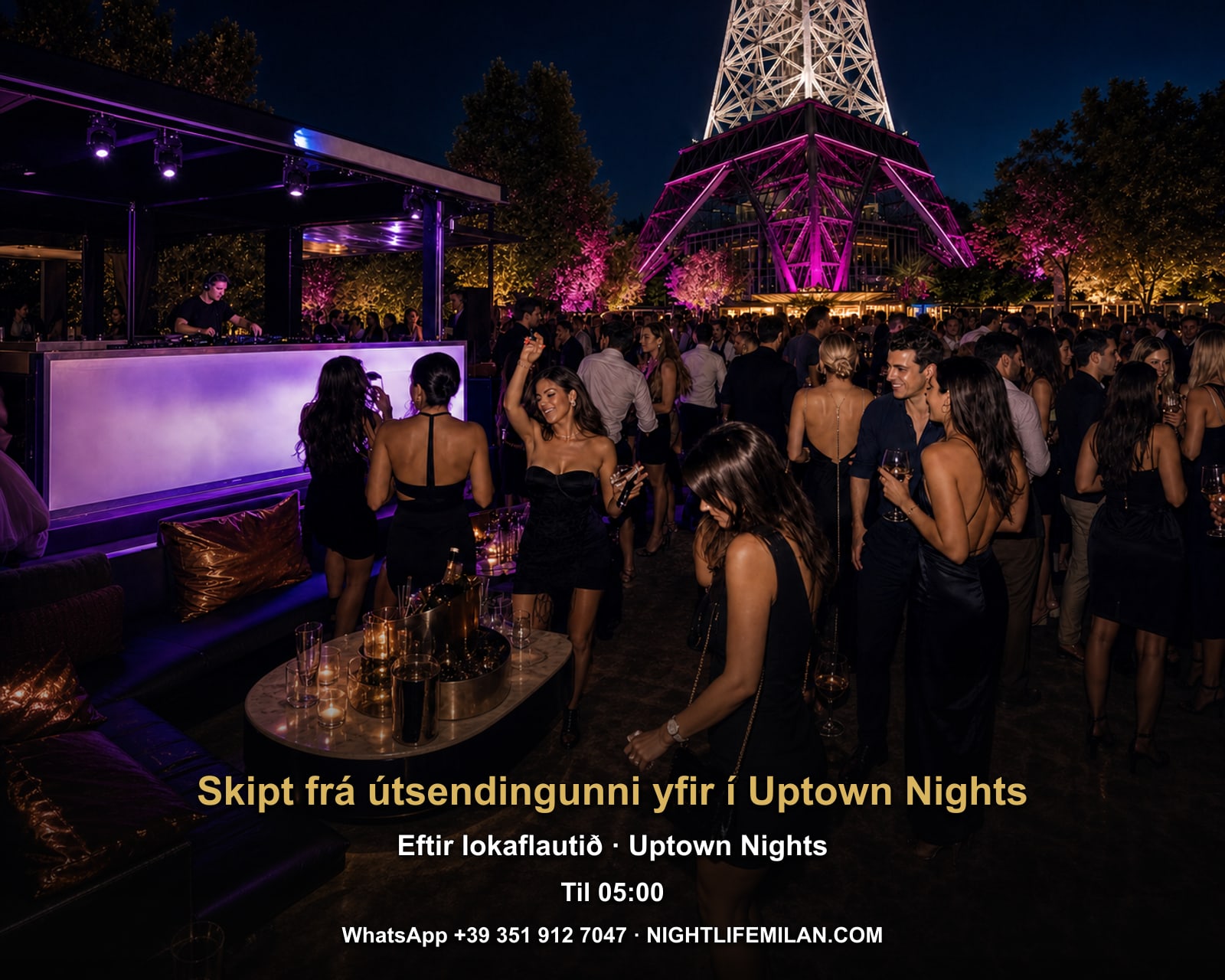 Skipt frá útsendingunni yfir í Uptown Nights: Skipt frá útsendingunni yfir í Uptown Nights. DJ-sett með house, hip-hop, vinsælum lögum, EDM og reggaeton.. Just Me Milano.