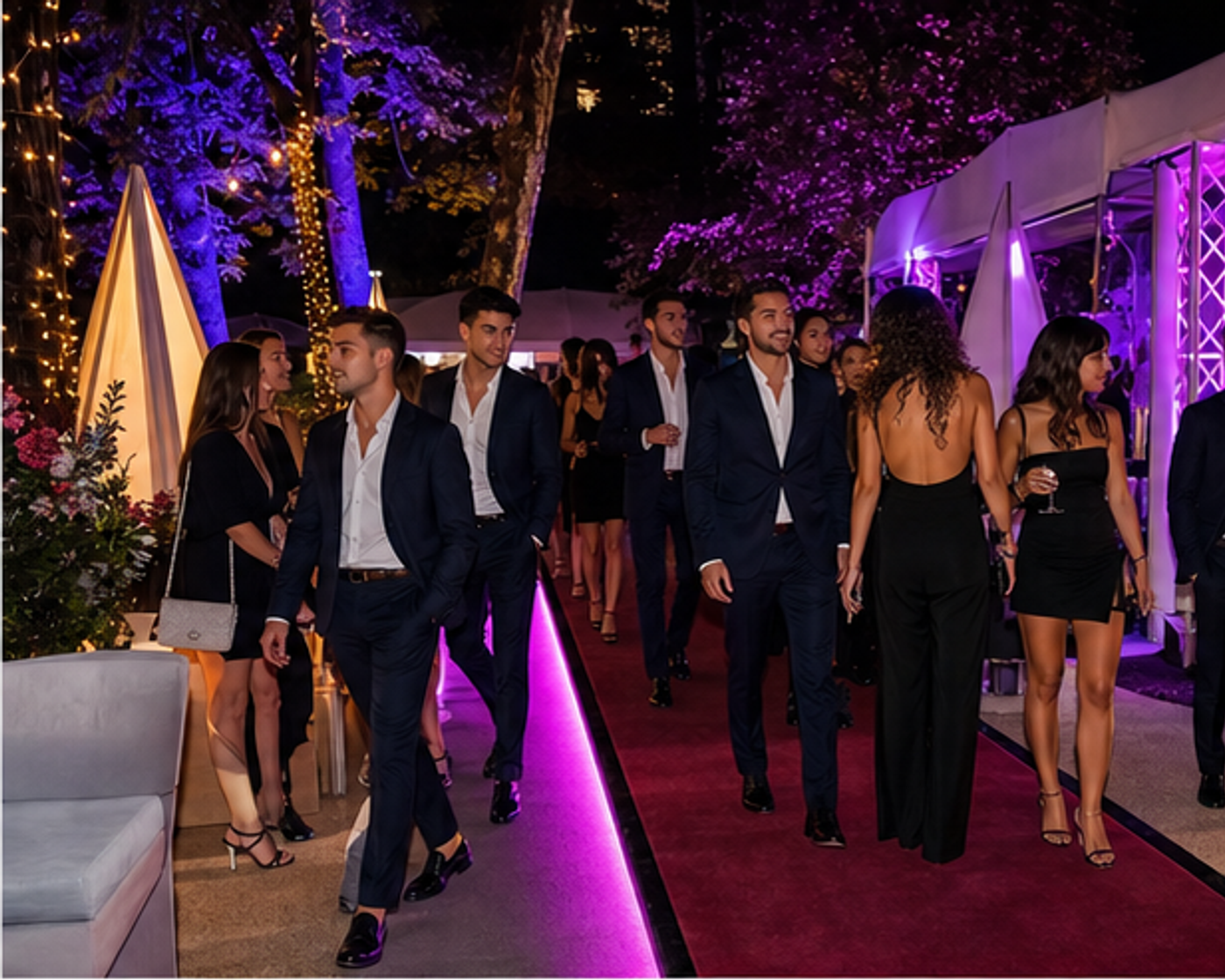 Nachtelijke sfeer bij Aria Club Milano
